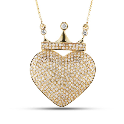 Crown Heart Pendant by Truth Jewel