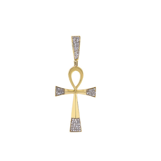 Egyptian Ankh Cross Crystal Pendant