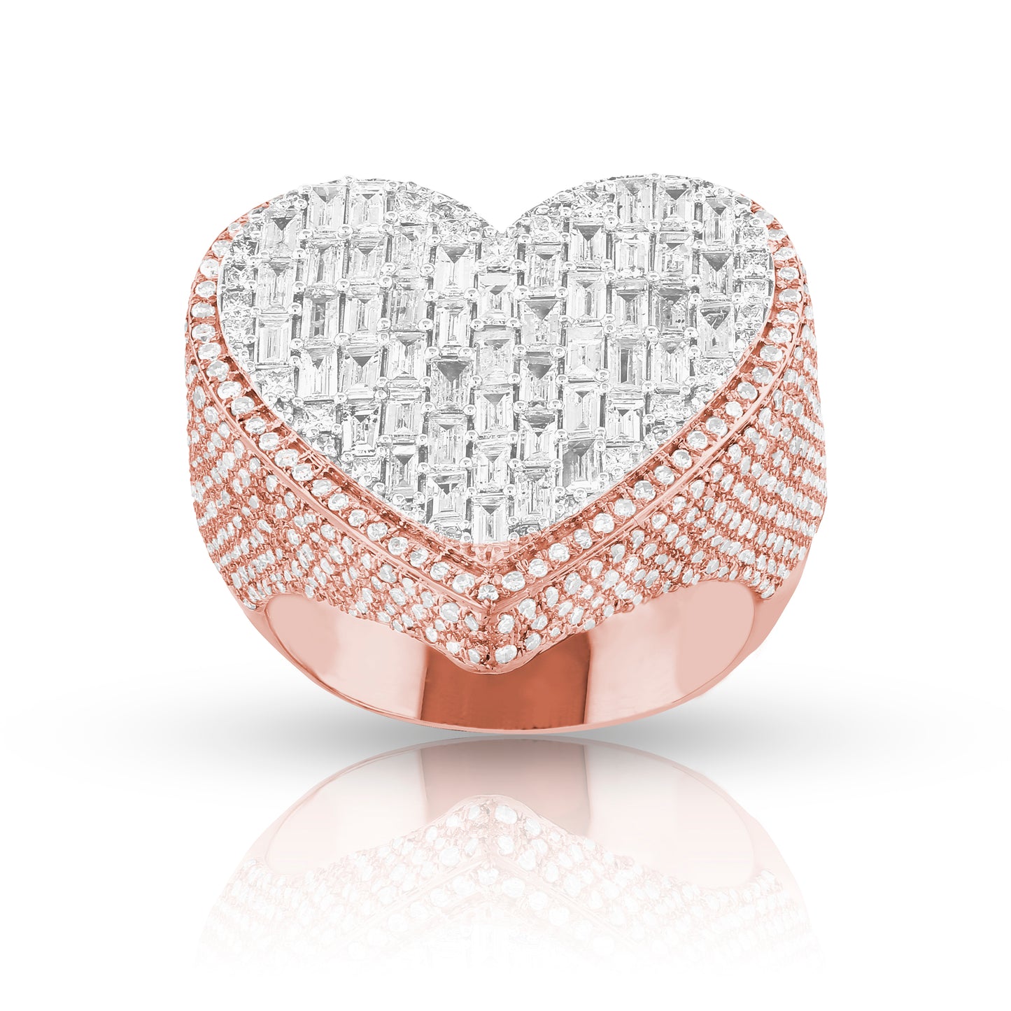 Baguette Diamond Heart Ring by Truth Jewel