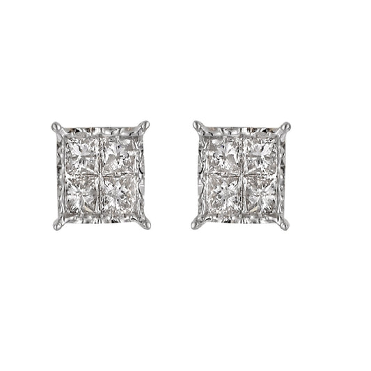 Baguette diamond Stud Earring