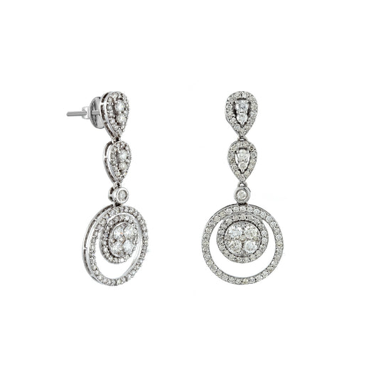 Droop Earring with natural diamond