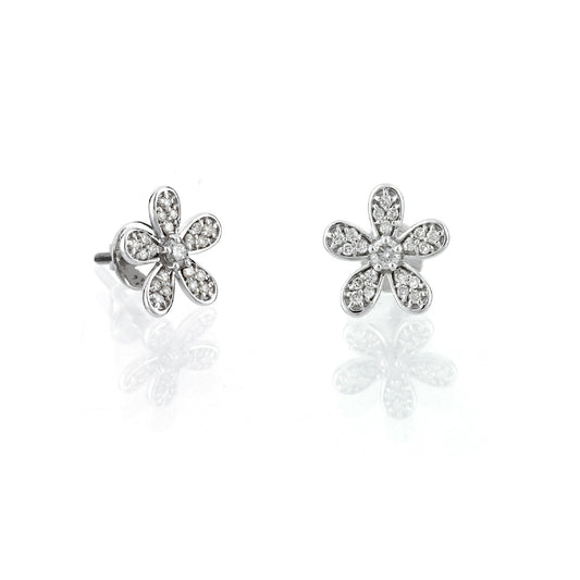 Flower Earring With natural diamond