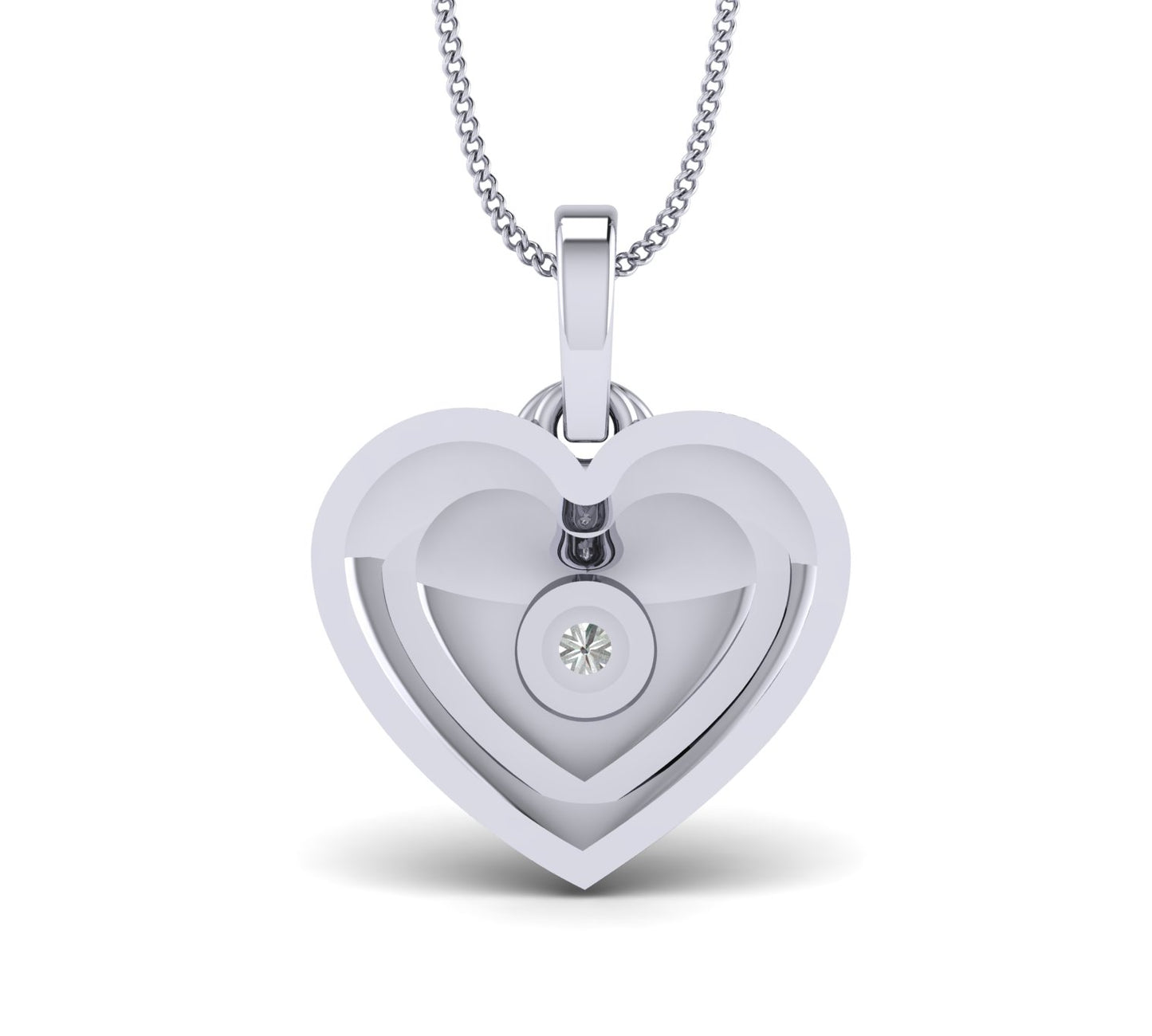 Dabble Heart  Pendant With Single Natural Diamond By Truth Jewel