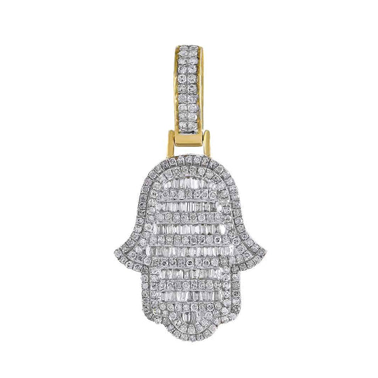 Diamond Hamsa Pendant