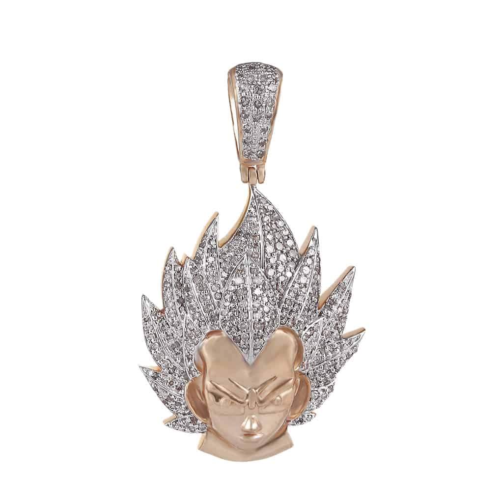 Dragon Ball Z Vegeta Necklace Pendant rose gold