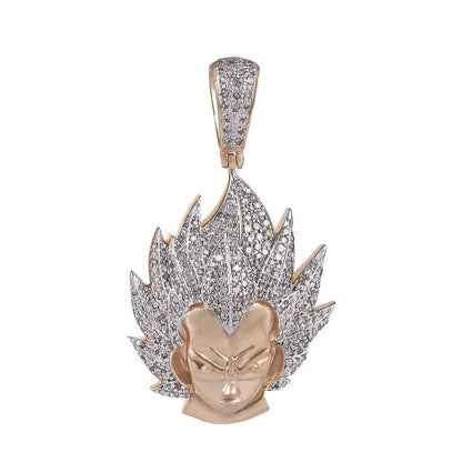 Dragon Ball Z Vegeta Necklace Pendant rose gold