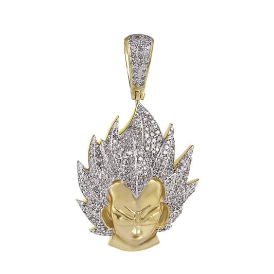 Dragon Ball Z Vegeta Necklace Pendant yellow gold