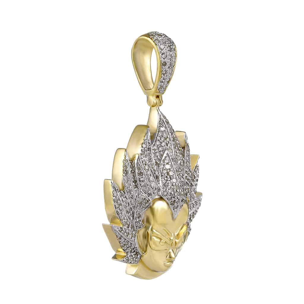 Dragon Ball Z Vegeta Necklace Pendant yellow gold
