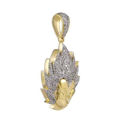 Dragon Ball Z Vegeta Necklace Pendant yellow gold