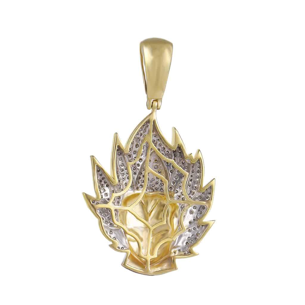 Dragon Ball Z Vegeta Necklace Pendant yellow gold