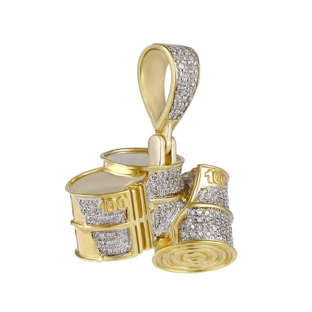 Bongo Drums Pendant yellow gold