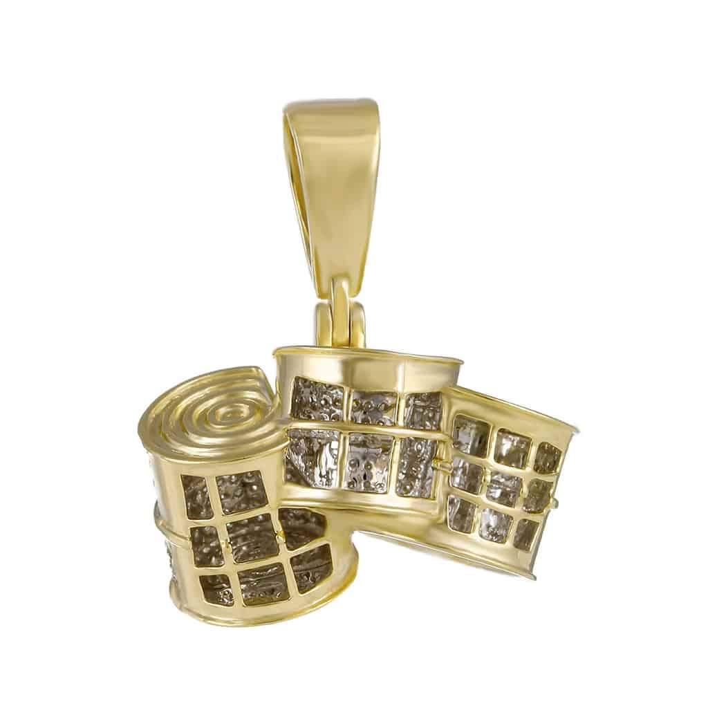 Bongo Drums Pendant yellow gold