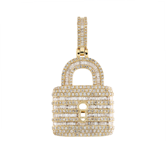 Designer Padlock Diamond Charm Pendant by Truth Jewel