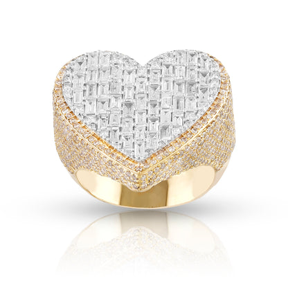 Baguette Diamond Heart Ring by Truth Jewel